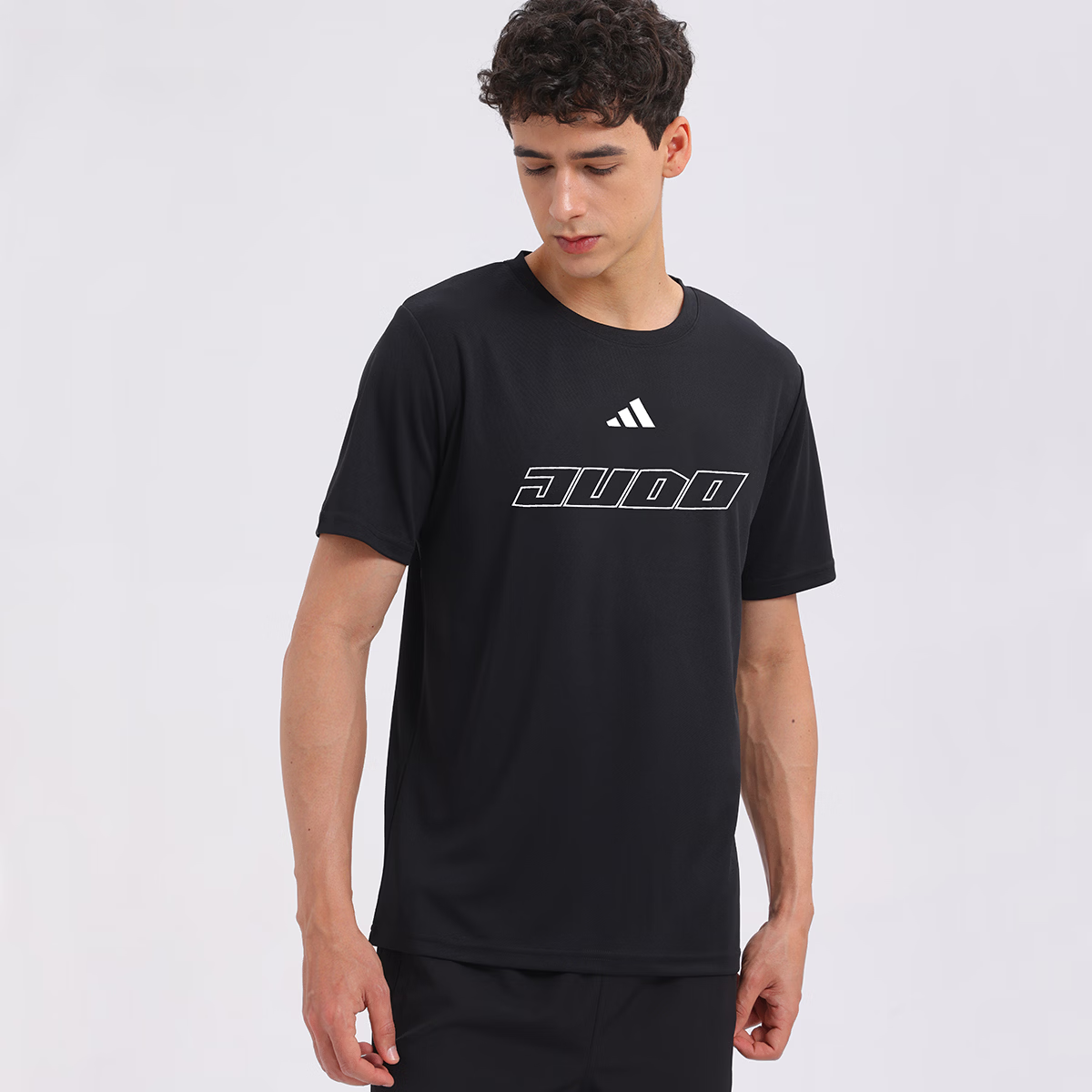 Adidas 2026 New Summer Lightweight Breathable Sports Short Sleeve Quick-Dry Unisex Casual T-Shirt Black/White S