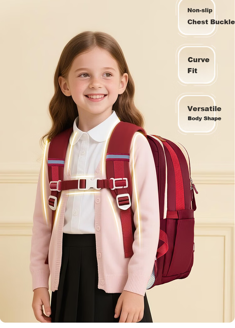 Disney Backpack for Primary School Students Grades 3-6, Spine-Protecting, Load-Reducing, Ultra-Lightweight, Large Capacity, Anti-Drop Children's Backpack for Boys And Girls, Strawberry Bear Desig 12