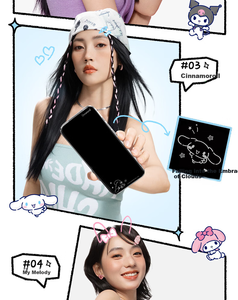 Shanmo [Sanrio Official License] Tempered Glass Screen Protector for iPhone 17 Pro, Apple 17 Pro Full Coverage Screen Film, Clear Cool Kuromi Design, 1 Piece 3
