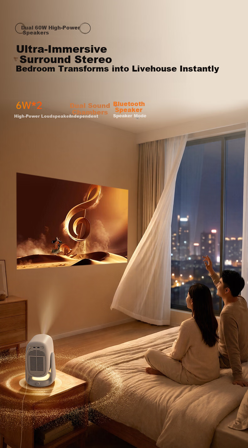 Dayancheng C3 Max Dream Cabin [850CVIA] [TOF Focus], High-Brightness Gimbal Projector, Home Ultra-High Definition Bedroom Portable Projector, High-Definition Smart Home Theater 16