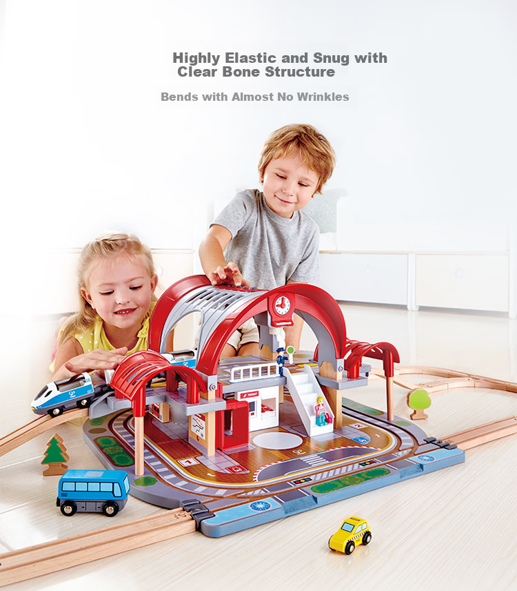 Hape (Germany) Children's Early Education Toy Train Track Sound and Light Deluxe City Train Station Gift for Boys and Girls E3725 1