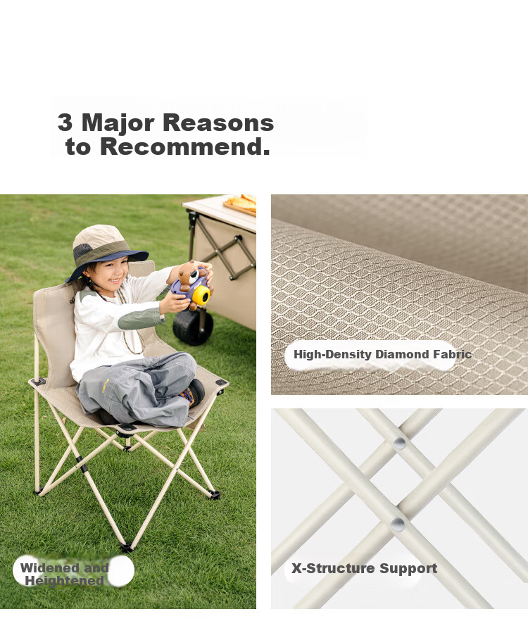 Naturehike T01 Folding Chair Outdoor Camping Backrest Stool Portable Beach Chair Dust Island Sand 1