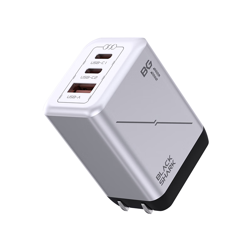 Black Shark 67W GaN Charger Set Multi-Port High Power Type-C Fast Charger Compatible with 65W PD 20W Apple 17 Xiaomi Huawei Mate70 Pro Laptop
