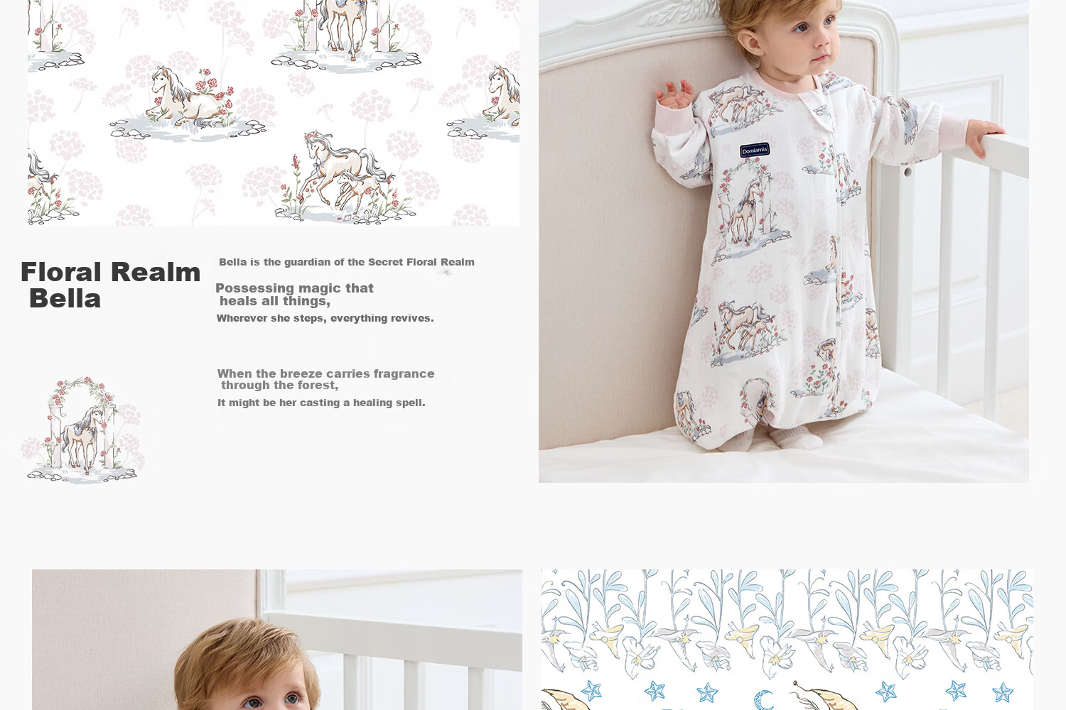 DOMIAMIA Baby Sleeping Bag All-in-One Four Seasons Universal 2-in-1 Anti-Kick Quilt Six-Layer Gauze Velvet Rabbit S 21-25℃ 43