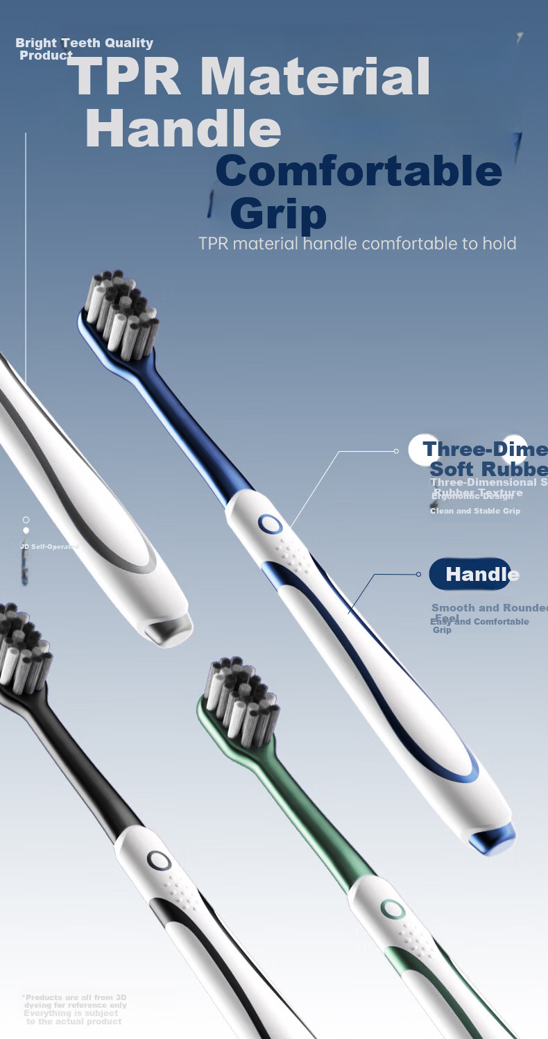 Haoci Liangpin Hard Bristle Adult Toothbrush for Men, Anti-Smoke and Tea Stains, Strong Cleaning Oral Care - 2 Pack 4