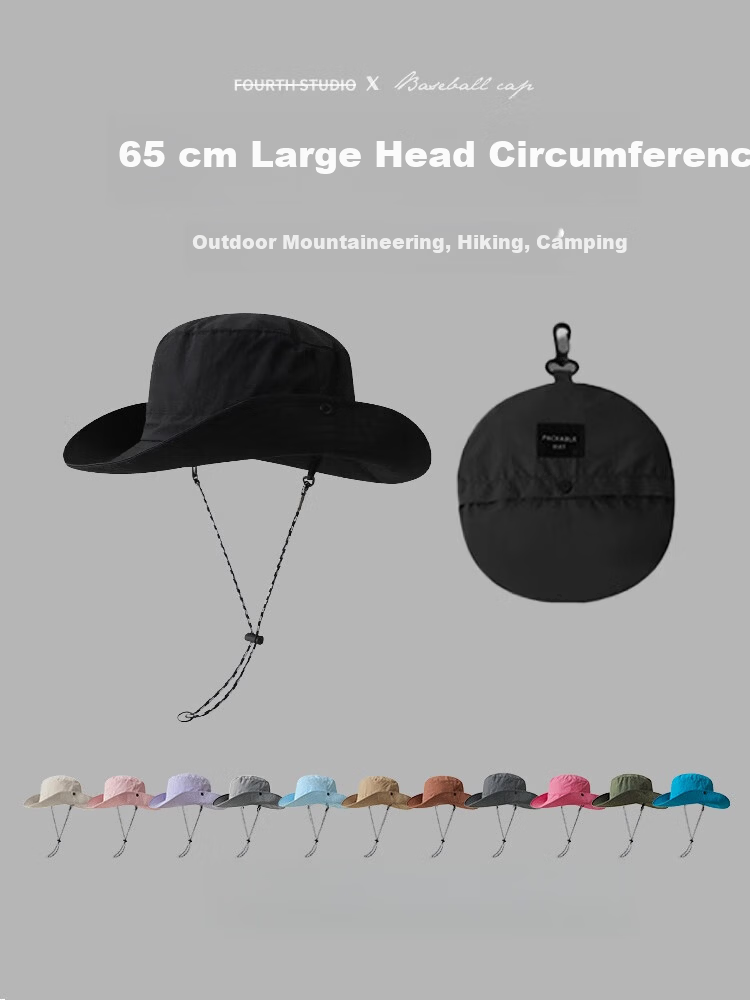 Yuxiaoduo Foldable Storage Sun Protection Mountaineering Hat Quick-Dry Waterproof Outdoor Fisherman Hat Navy Blue One Size 1