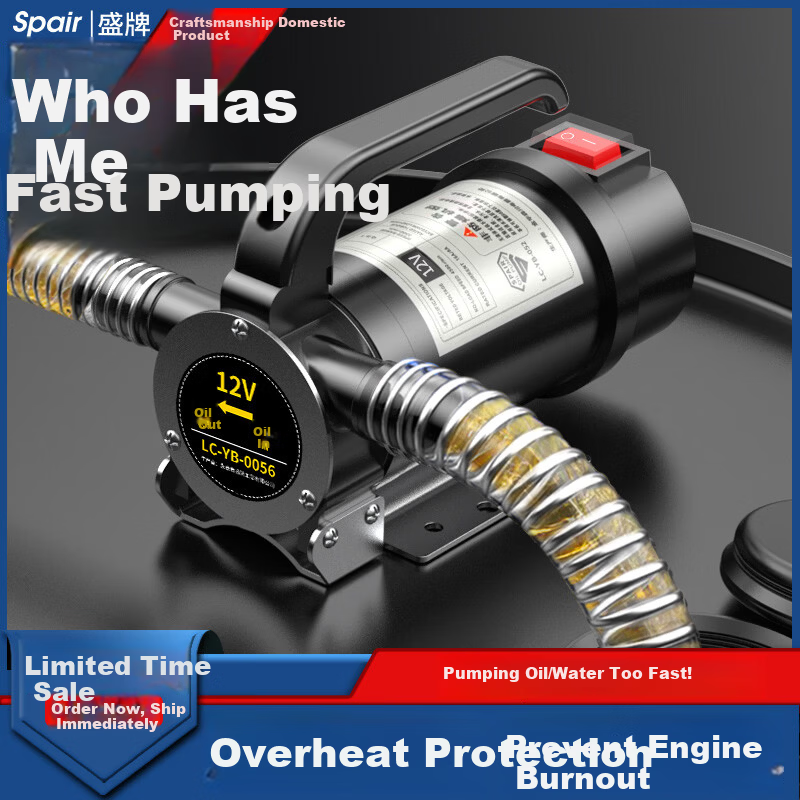 Sheng Brand Electric Oil Pump 12V 24V 220V Universal Diesel Pump Small Fuel Pump Self-Priming Water Pump Oil Extraction Tool