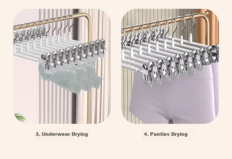 Cobbe Pants Hanger Clips, Non-Slip, No Mark Pants and Skirt Hangers, Adjustable and Retractable, 12-Pack 7