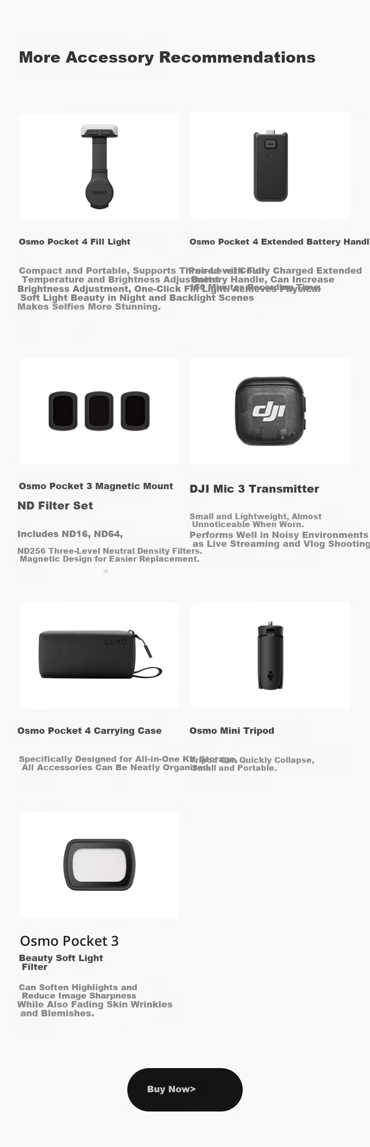 DJI Osmo Pocket 4 Fill Light Osmo Pocket 4 Accessory DJI Gimbal Camera Accessory 2