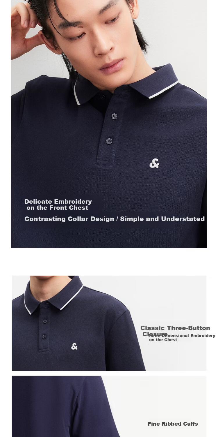 JACK&JONES Men's Spring Polo Shirt Multi-Color Embroidered Chest Basic Versatile Short Sleeve 226106021 10