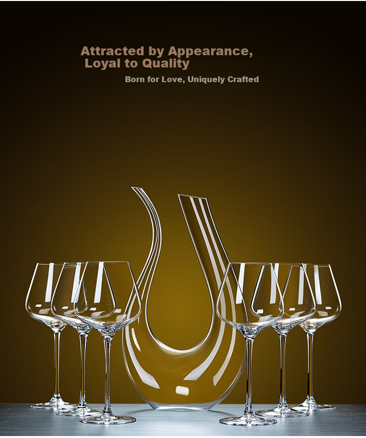 MUMU Crystal Burgundy Wine Glass Set High-End Home Use Stemware Decanter Wine Accessories Wedding Gift 4