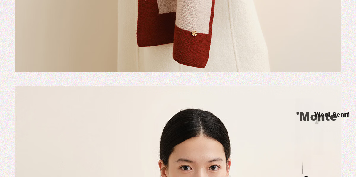 Wanshili WENSLI Pure Wool Scarf for Women, Shawl Gift for Girlfriend, Holiday Gift Box Set, Mengte, Sweet Lotus Root Pink 17