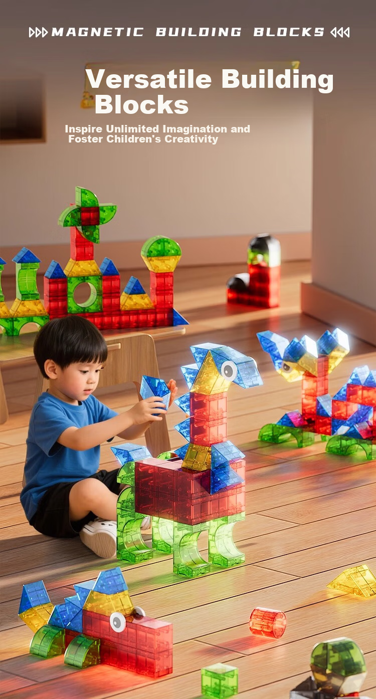 Beibei Kids Magnetic Building Blocks Early Education 3D Construction Toy for Boys and Girls Children's Day Gift 7