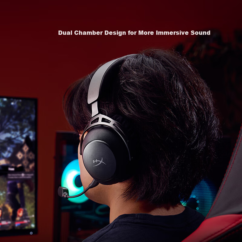 HYPERX Alpha II Wireless Black Over-Ear Gaming Headset Long Battery Life Compatible with Call of Duty: Modern Warfare II
