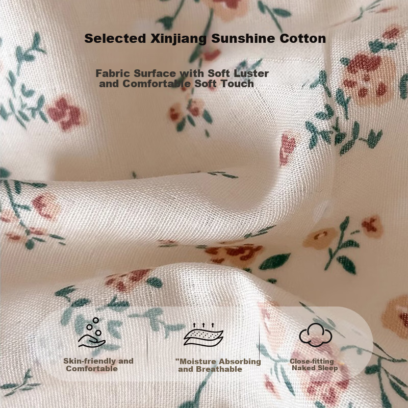 MUJI A-Class 100% Xinjiang Cotton Duvet Cover Single Piece Pure Cotton Shell Embroidery Duvet Cover 200x230cm Warm Tide