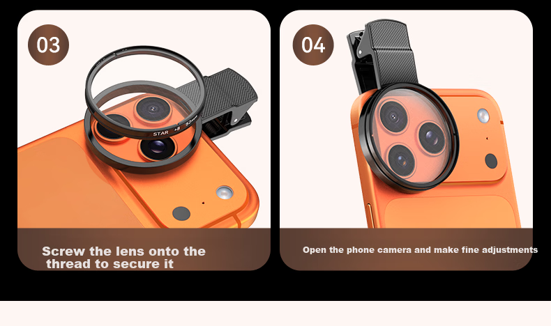 Suoying [Hot Sale 200W] Adjustable Starlight Lens 8-Line 67mm Starburst Filter for Mobile Phone Camera External Photography Tool Night Sky Jewelry Night Scene Starlight Filter 21