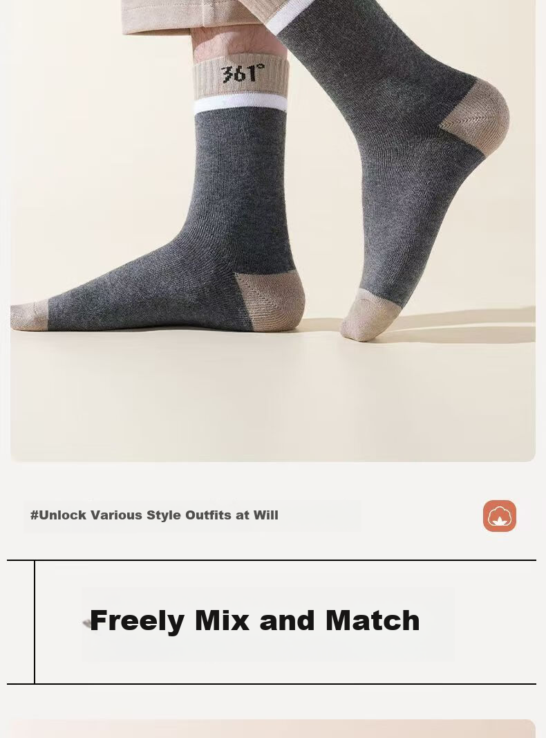 361° Authentic Winter Men's Casual Thick Fleece Thermal Crew Socks Solid Color White - 5 Pairs One Size 9
