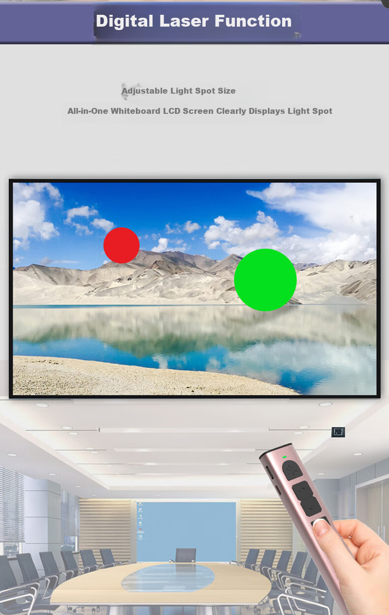 Nomiya X8 Metal Body Digital Laser Pointer LED LCD TV Multi-Function Presentation Remote Focus Magnifier Rechargeable PPT Air Mouse Drawing Pen for Teachers 7