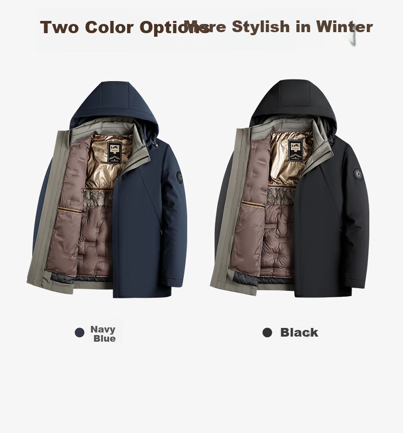 TUCANO Men's Goose Down Jacket 2026 Winter New Dad Coat Middle-aged and Elderly Warm Windproof Outerwear 14