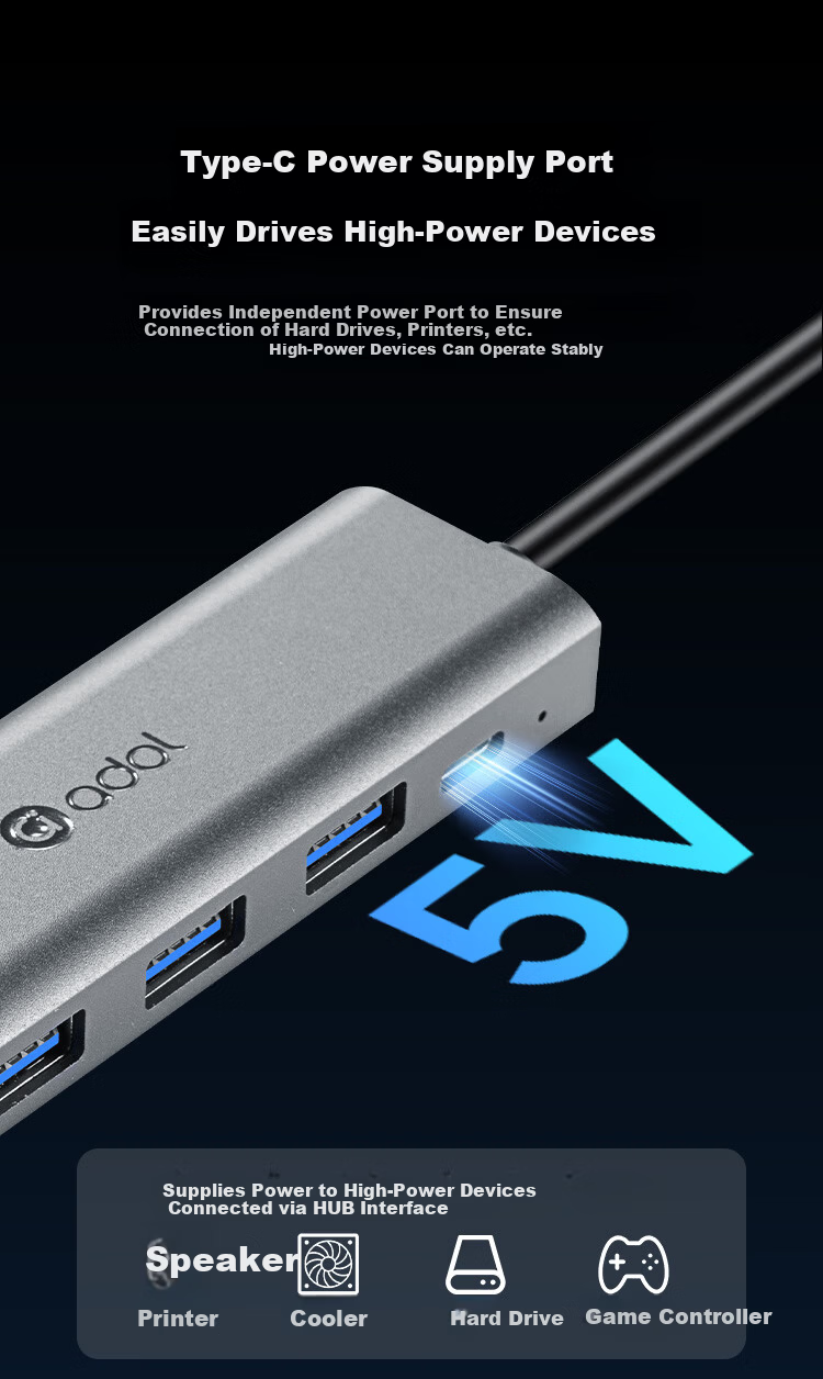 ASUS a USB to Ethernet Adapter USB Dock RJ45 Gigabit Network Cable Converter USB Splitter Laptop Docking Station Extension Cable USB Expander HA501 Gigabit 7