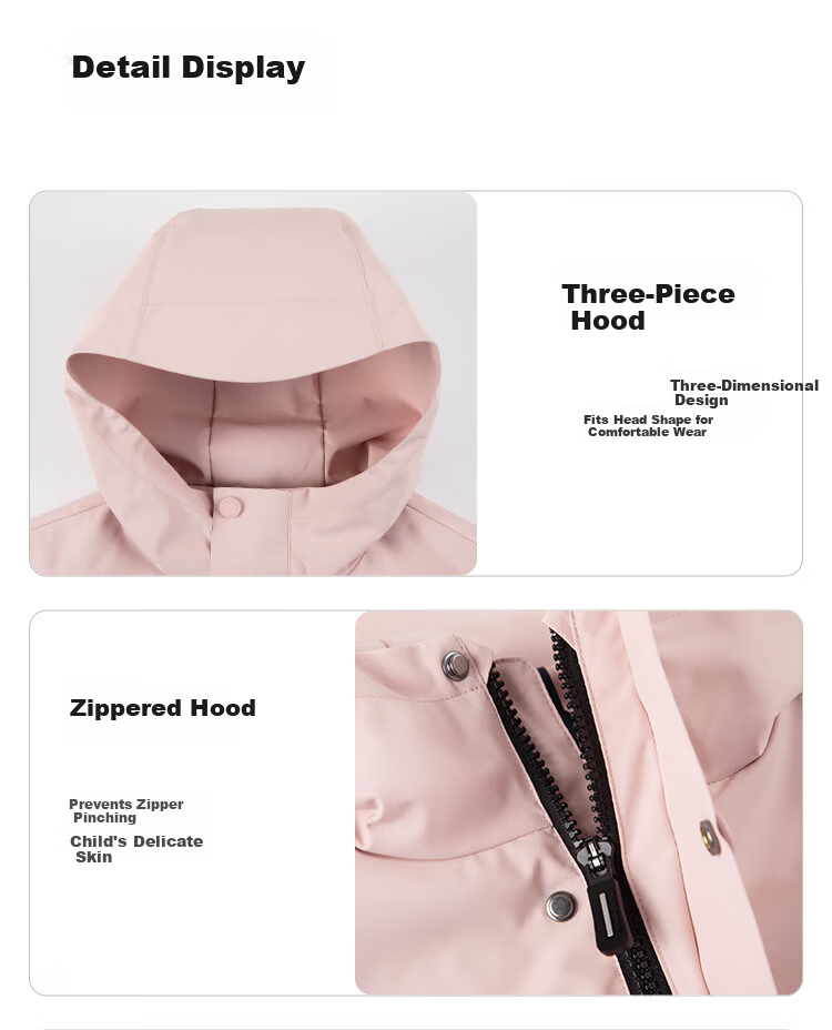 Hush Puppies Kids Three-Proof Jacket Spring and Autumn Outdoor Windbreaker Boys Windproof Coat White Sand Silver 150 15