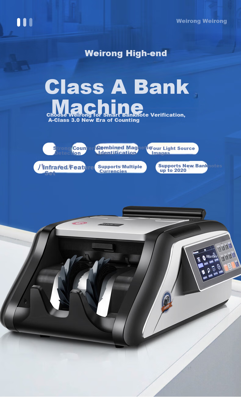 Weirong A78(B) Supports New RMB Banknote Counter, Fully Intelligent Voice-Activated Small Cash Register, Commercial And Home Use National Standard Class B Currency Verification Machine 1
