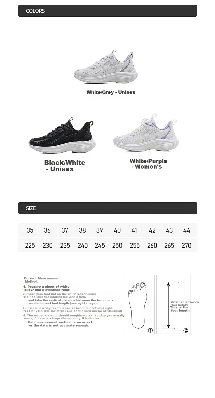 Warrior Official Men's Sports Shoes 2026 Spring New Trendy Thick-Soled Height-Increasing Shoes for Men White Gray Size 40 5