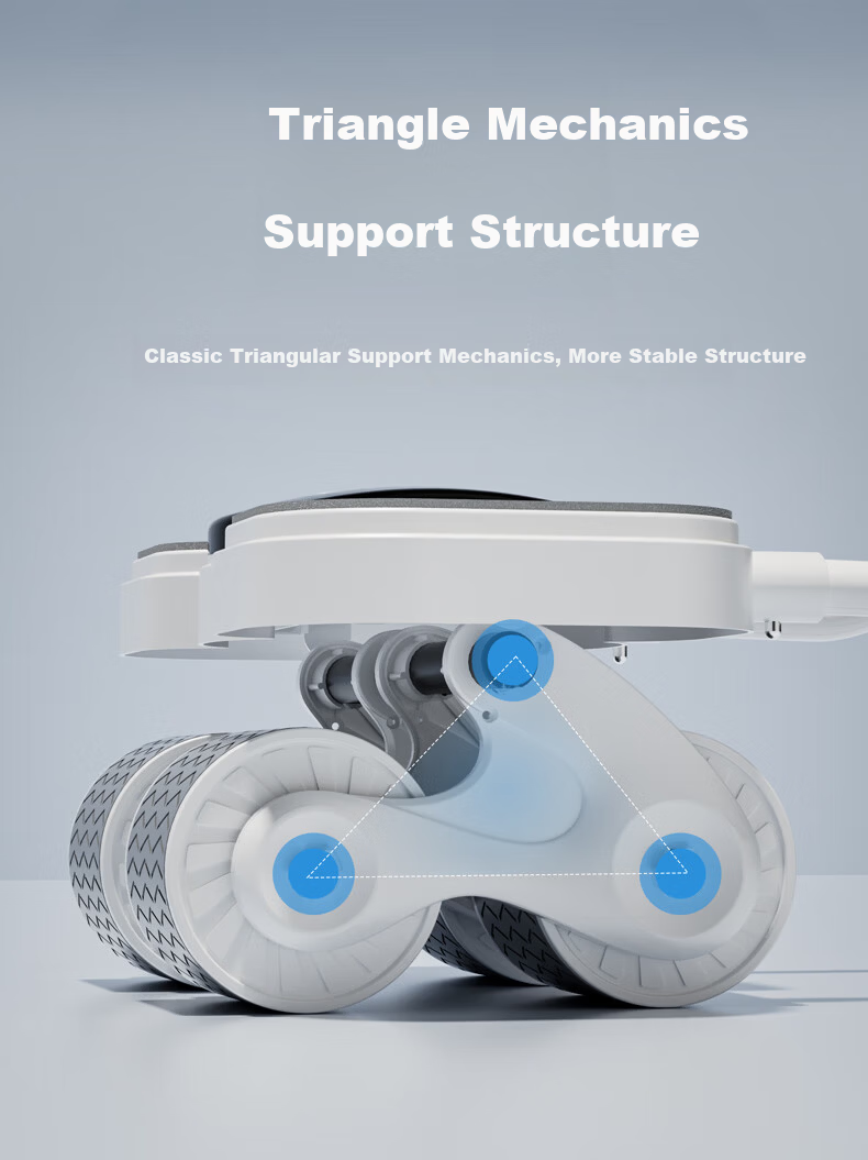 BOSHUJIAN Four-Wheel Ab Roller with Automatic Rebound, Elbow Support Knee Pad, Assisted Sit-Up Wheel, Home Fitness Equipment 8