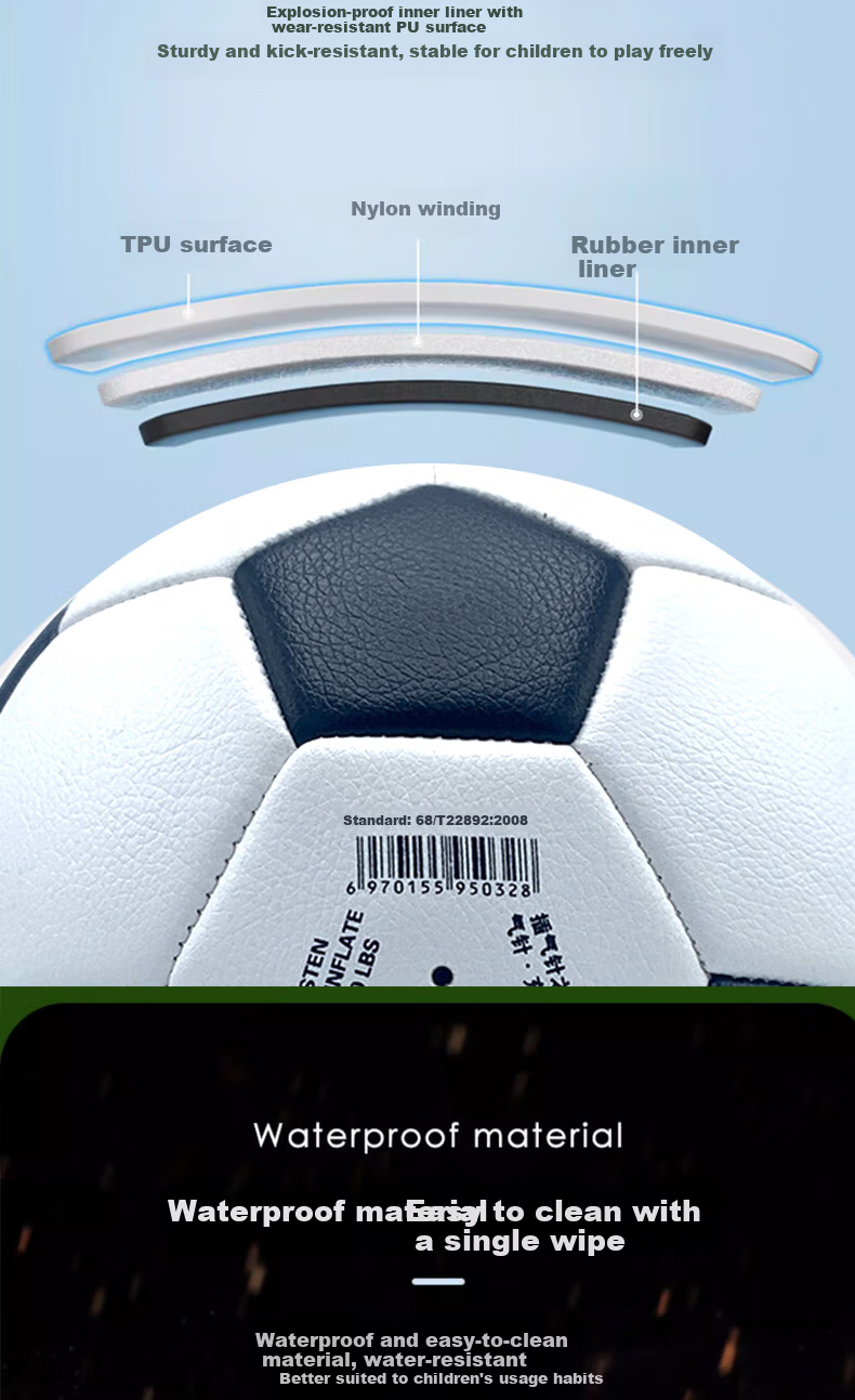 Maidemu Soccer Ball Size 5 Adult Junior High Student Exam Competition Training Durable Professional Non-Slip Ball 5
