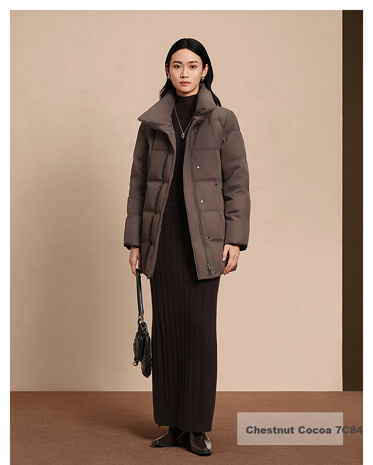 BOSIDENG Women's Winter Goose Down Business Thickened Lapel Coat Gift Red New Year Jacket Hot Sale 19