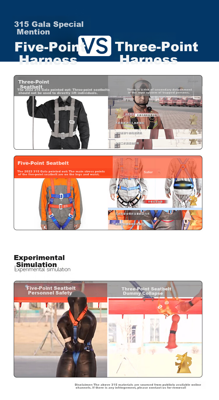 Jingte [Jingcang Speed Delivery] Five-Point Safety Harness, 2 Meters (Single Large Hook), Safety Rope, Fall Protection Lanyard, High-Altitude Work Safety Belt 6