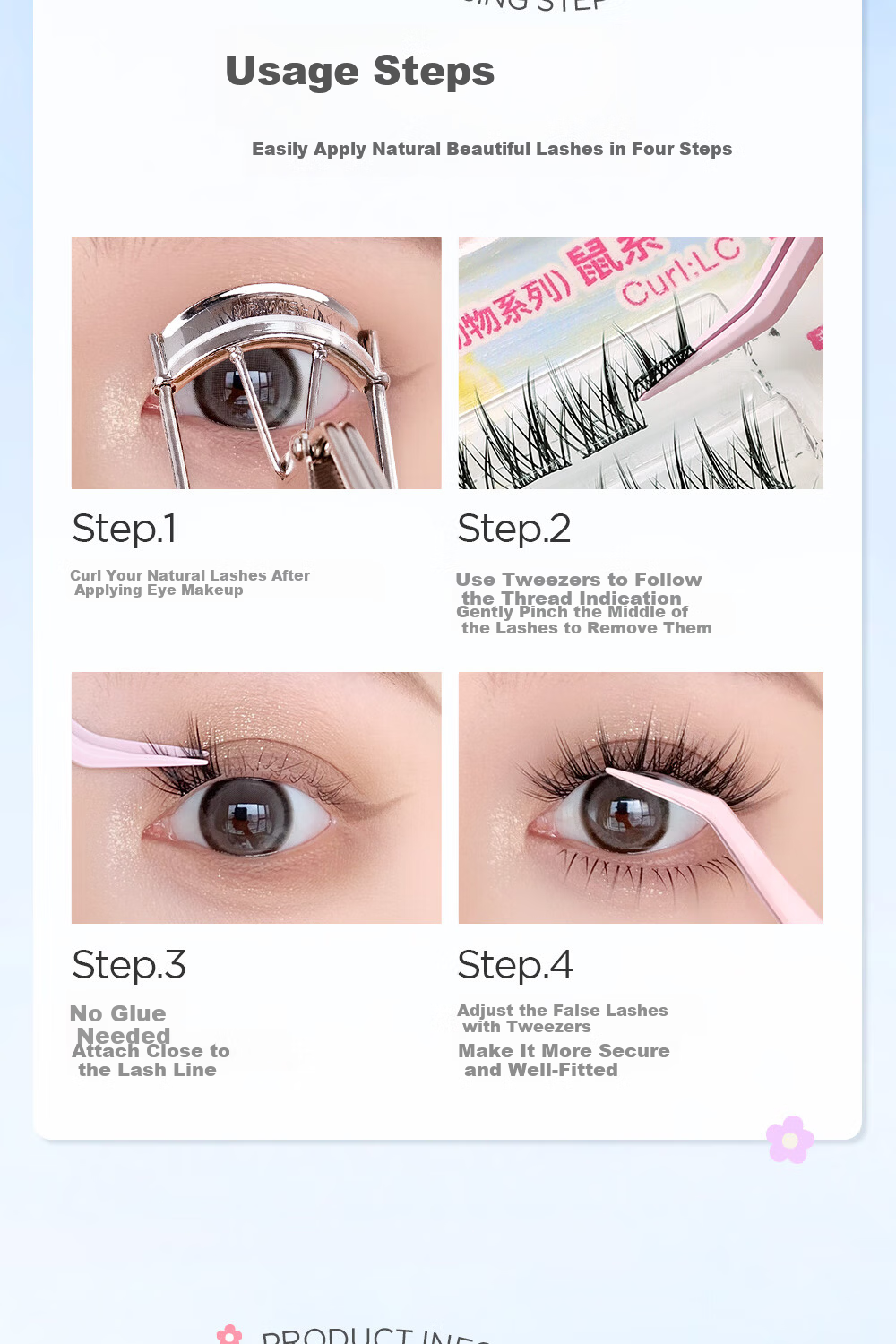 Mr. Wish Glue-Free False Eyelashes Cat Series Dog Series Fox Series Natural Eyelashes Newbie Friendly Tearful Style Self-Operated 14