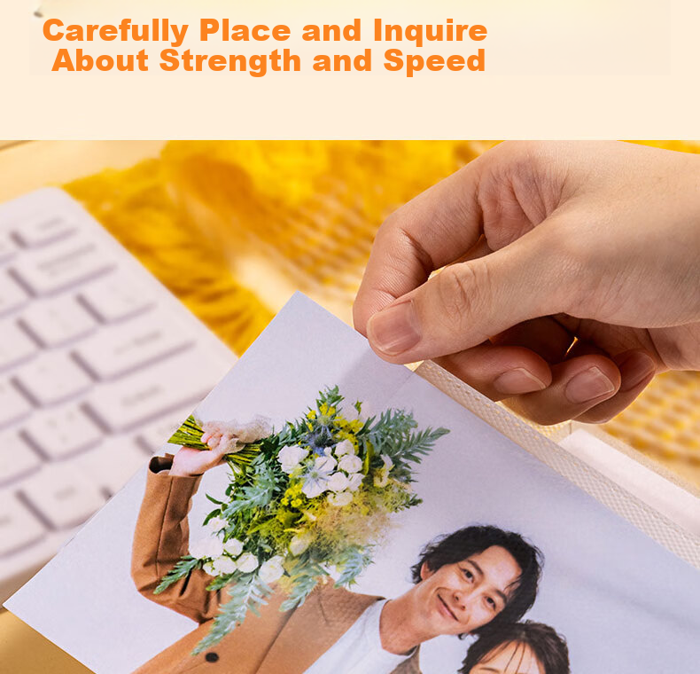 Deli Photo Album 5-inch (100*137.5mm) 100 Sheets Family Album Couple Travel Album Memory Book Children's Growth Record Orange PQ856 11