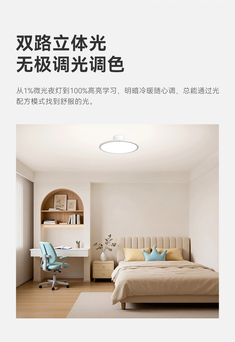 Hongmeng Smart Choice Lida Xin Bedroom Baby Eye Protection Ceiling Light Diffuse Reflection Full Spectrum Light Pro [Including Installation and Removal] 12