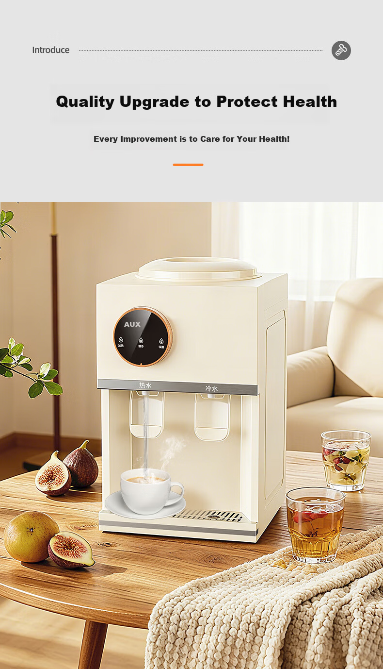 AUX Household Water Dispenser Top-Loading Bottle Desktop Water Cooler Hot and Cold Model YT-0.75-01 2