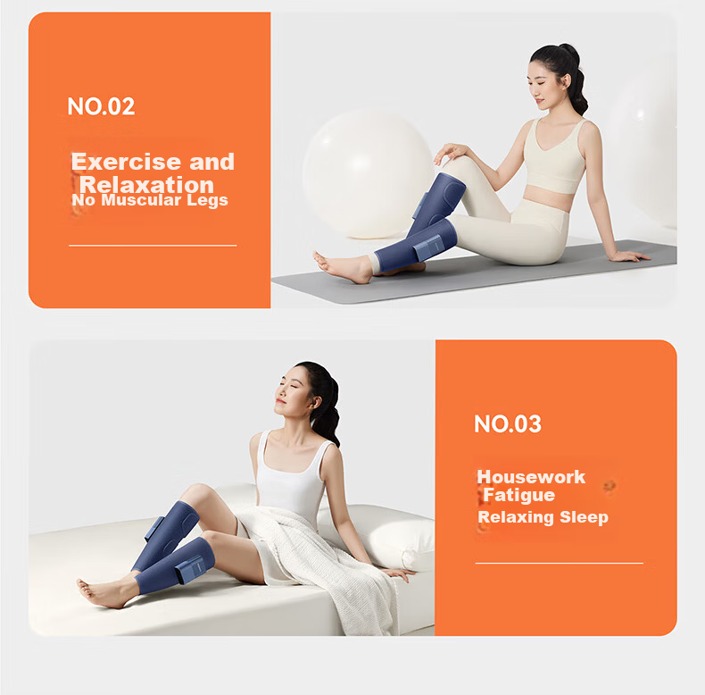 Kepufi Air Pressure Leg Massager Automatic Kneading Thigh and Calf Muscle Relaxation Circulation Recovery Boots Full Body Mother's Day Practical Birthday Gift L12 15
