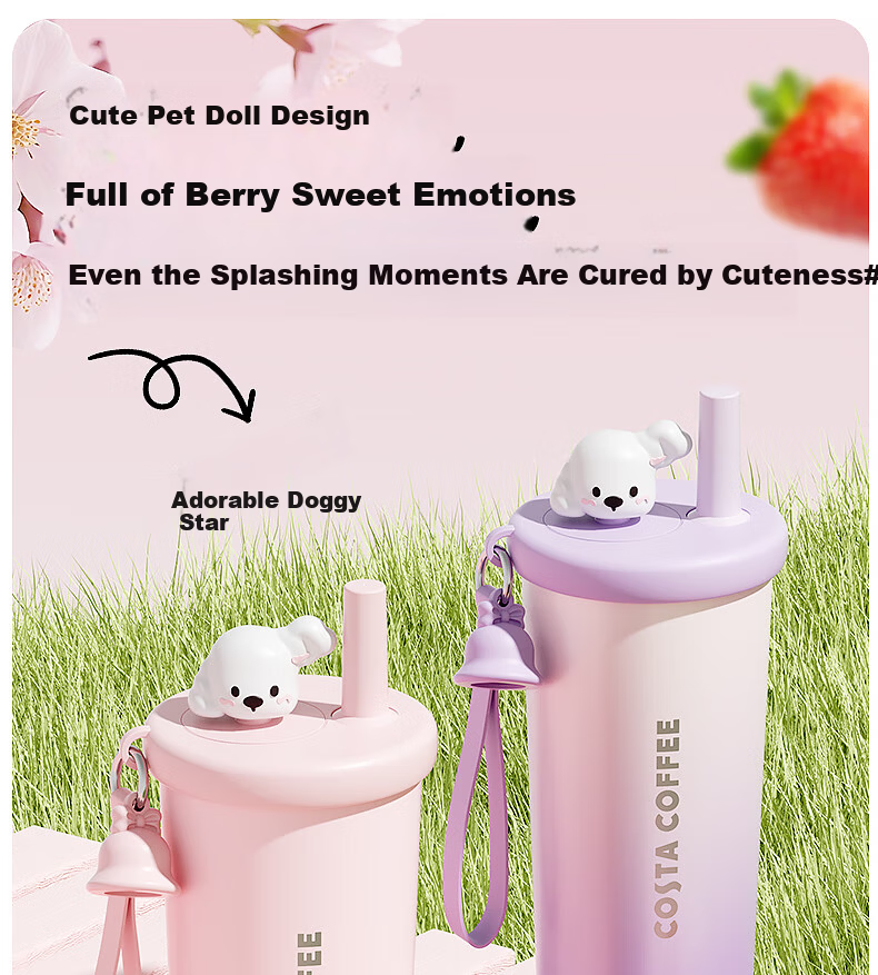 COSTA Large Capacity Insulated Mug, 316 Stainless Steel Water Bottle, Portable Cup for Men And Women, Tea Drinking Mug, Gift, Car-Friendly And Portable 6