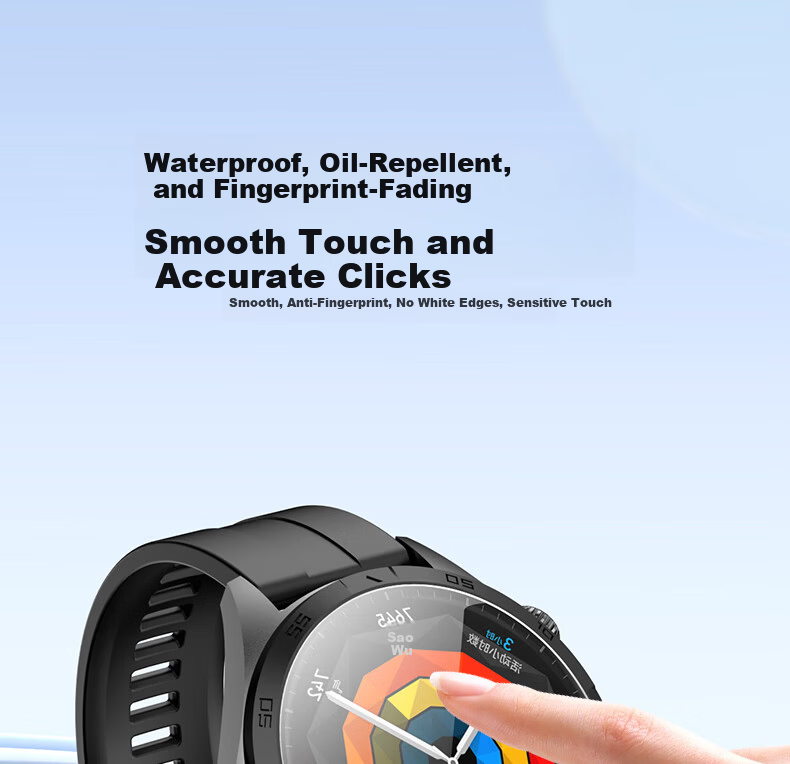Smorss AR Anti-Reflective Tempered Glass Screen Protector for Huawei Watch GT5/GT6 46mm Scratch-Resistant Shockproof Film 5