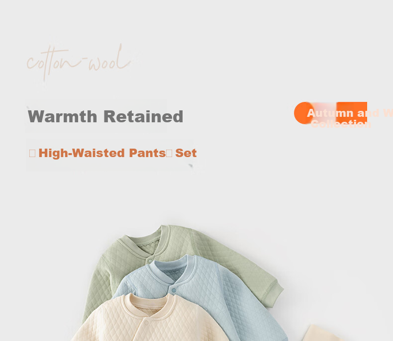 Huanxixiaoxiong Baby Clothes, Infant Winter Underwear Set, Children's Pajamas, Autumn And Winter Three-Layer Warm Pure Cotton, Belly Protection, High-Waist Set 1