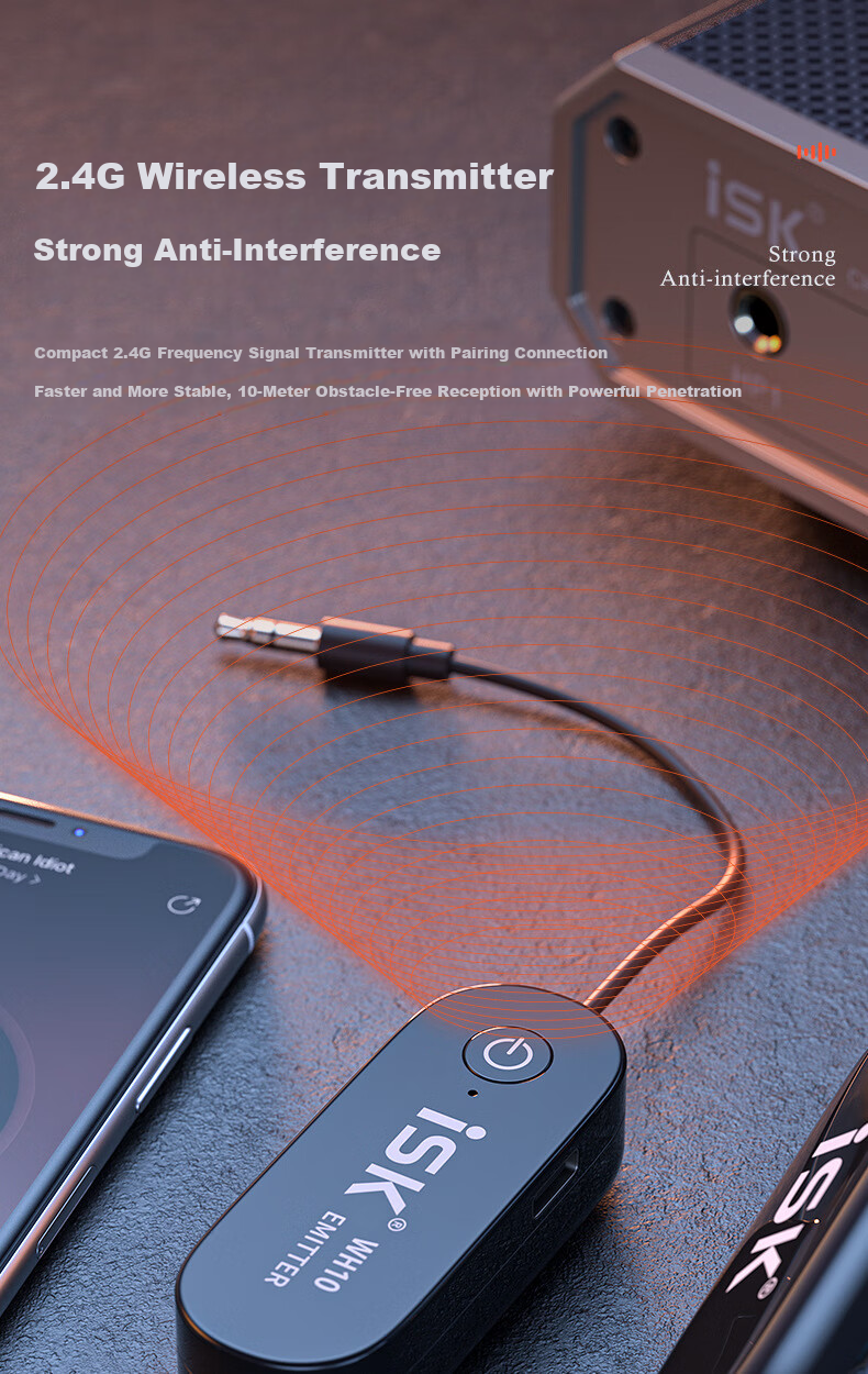 ISK WH10PRO Wireless Monitoring Earphones In-Ear Ear Return Neckband Stereo One-to-One for TikTok Live Streaming Singing Kuaishou Performance Outdoor Gaming 4