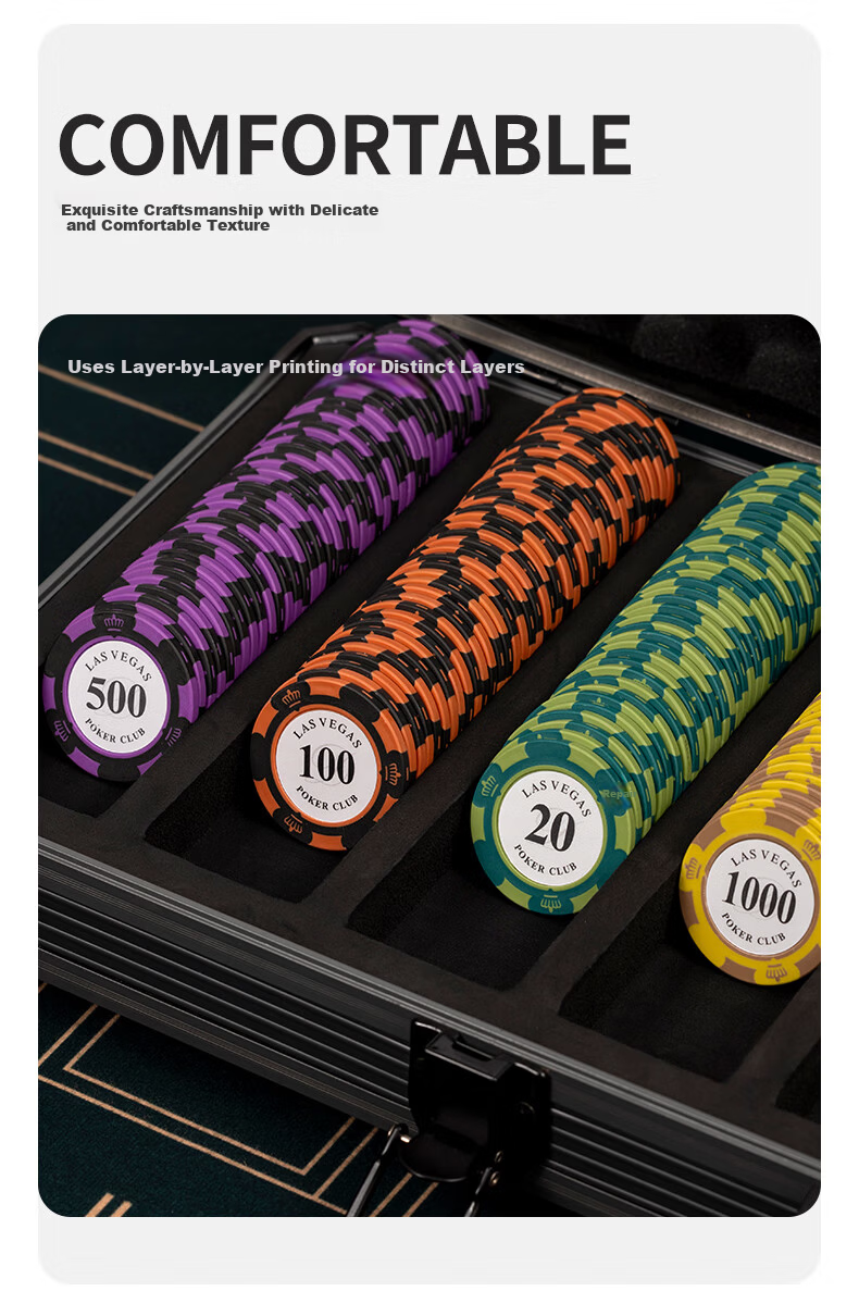 BR Poker Chips High-End Custom Score Tokens Cards Mahjong Machine Chips 100 Pieces 4