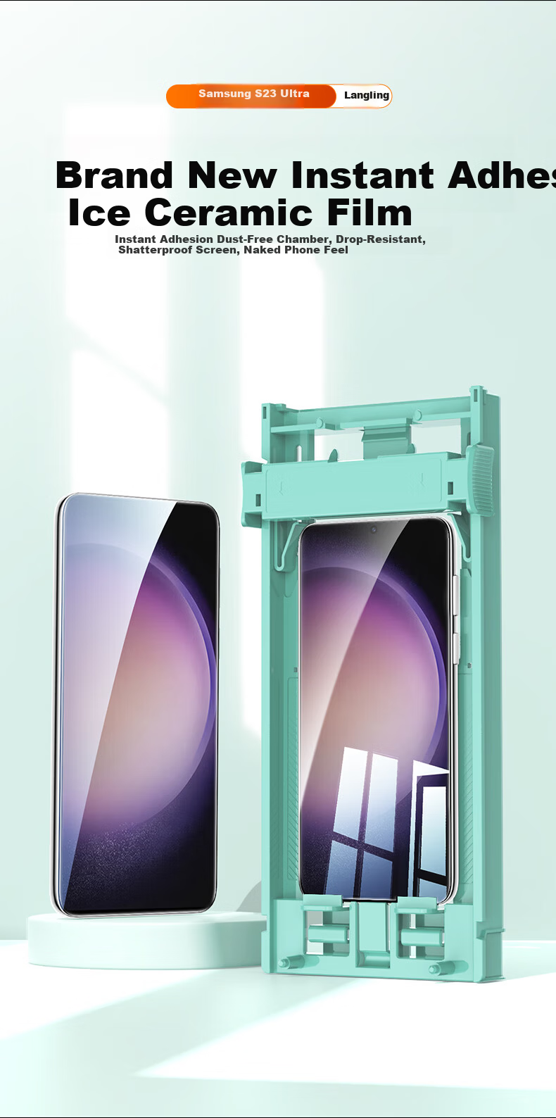 Langling [28° Privacy Protection | Ice Porcelain Film] Compatible with Samsung S25 Ultra Screen Protector, Non-Tempered Hydrogel Self-Healing Privacy Soft Film, Ultra-Thin Anti-Fingerprint 1