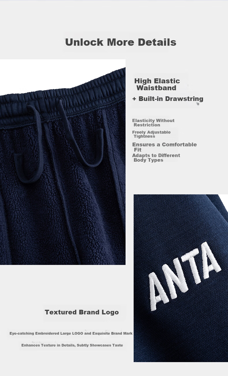 Anta Men's Summer Straight-Leg Knit Running Pants Skin-Friendly Casual Commuter Sports Pants 11
