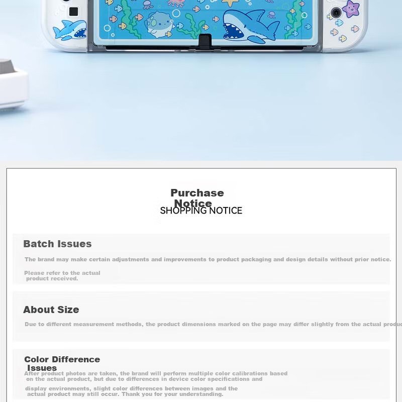 Jixiang Swtich OLED Protective Case, Game Console Cover, Moon Landing Plan Detachable Transparent Shockproof Hard Shell, Handheld Case with Direct Plug-In Base, Switch Protective Case 39