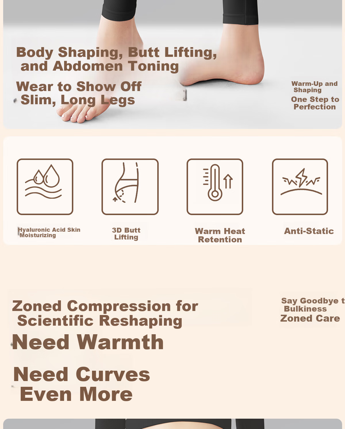 GRACEWELL 26th Anniversary New High-Waist Tummy Control Leggings for Women, Autumn and Spring Inner Pants, Slim Fit, Black, Size L 4