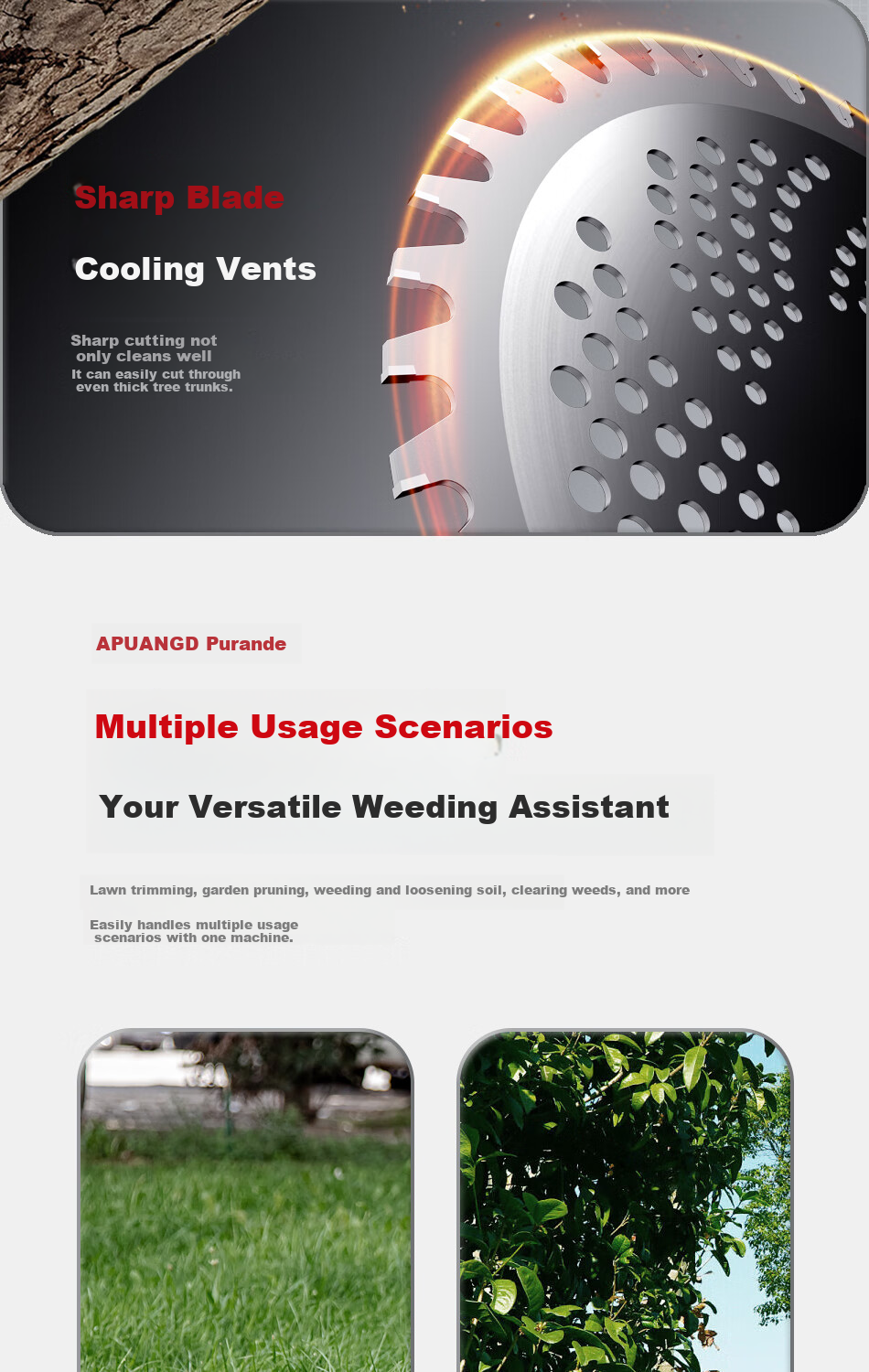 PUANGD Gasoline High-Power Side-Mounted Brush Cutter Multifunctional Weeding and Tilling Machine Agricultural Grass Trimmer 5