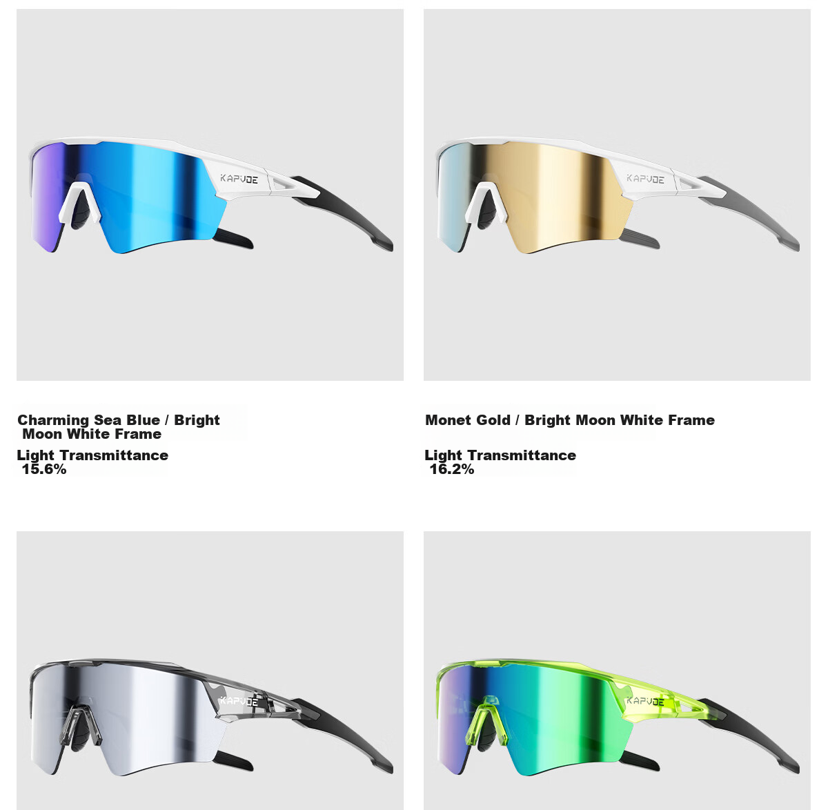 KAPVOE Dream Wings Anti-Fog Cycling Glasses UV Protection Day and Night Mountain Bike Goggles Unisex 46
