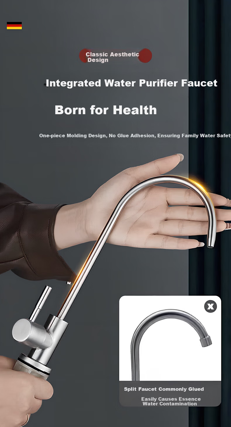 OLEWA Germany Water Purifier Faucet 304 Stainless Steel Single Outlet Water Purifier 1/4" 3/8" Household Direct Drinking Z501 12