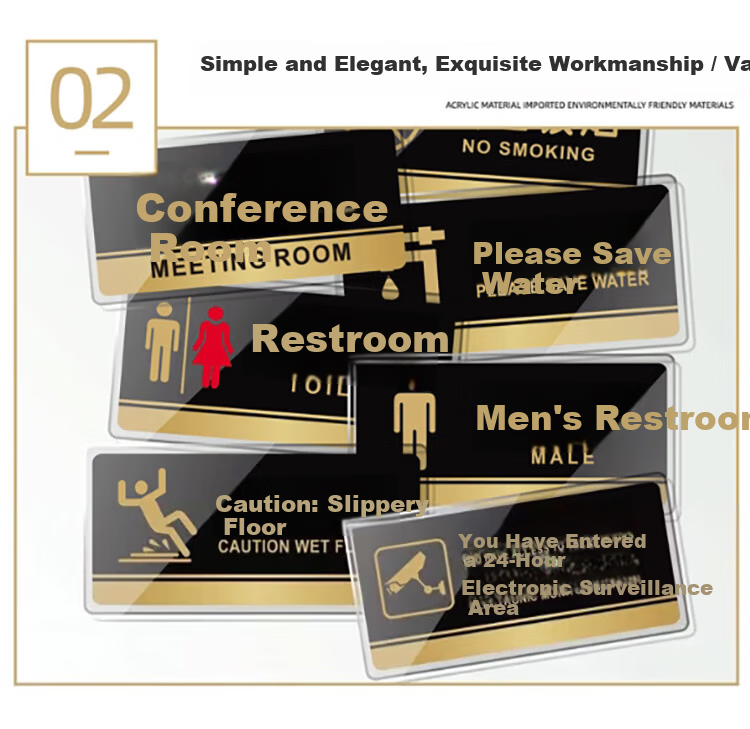 Yijuzhangning Large Acrylic Adhesive Sign for Men And Women, Bathroom Indicator Plate, Restroom Door Sign, 24.5*12cm 5