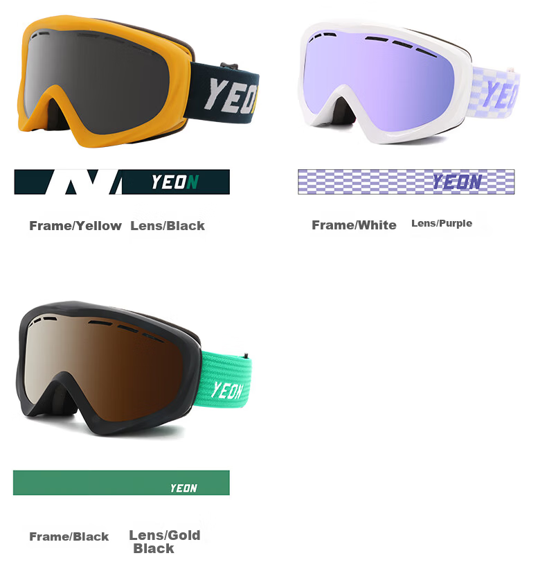 YEON Kids Ski Goggles Youth Double-Layer Cylindrical HD Anti-Fog Y6-N3106 9